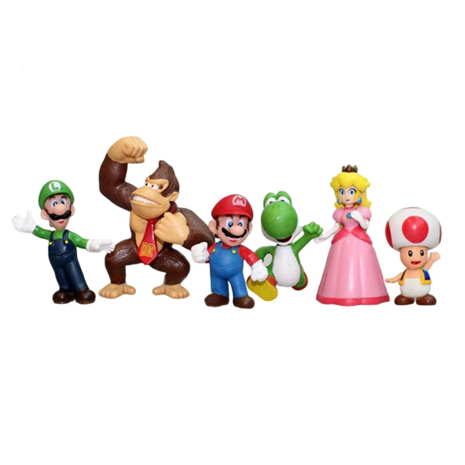 Kit Action Figures Super Mario 6PCS (4-7cm)