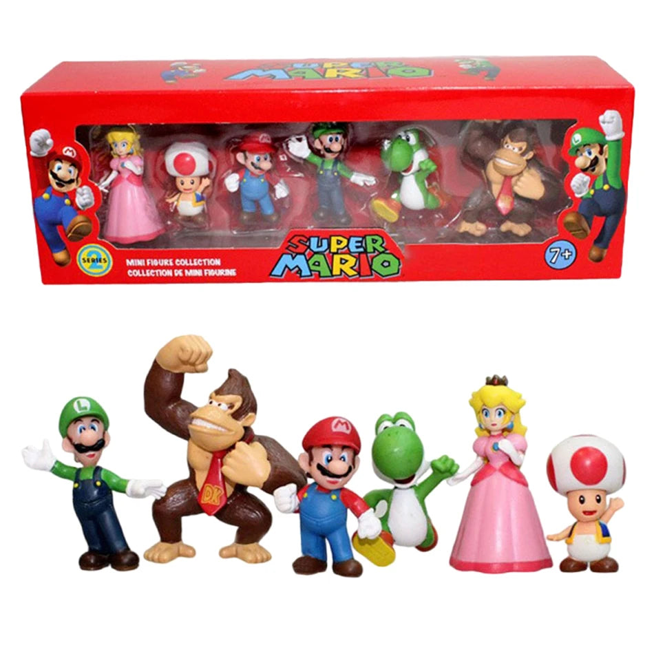 Kit Action Figures Super Mario 6PCS (4-7cm)