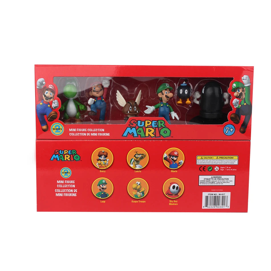 Kit Action Figures Super Mario 6PCS (4-7cm)