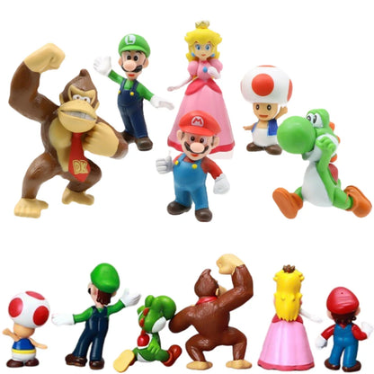 Kit Action Figures Super Mario 6PCS (4-7cm)