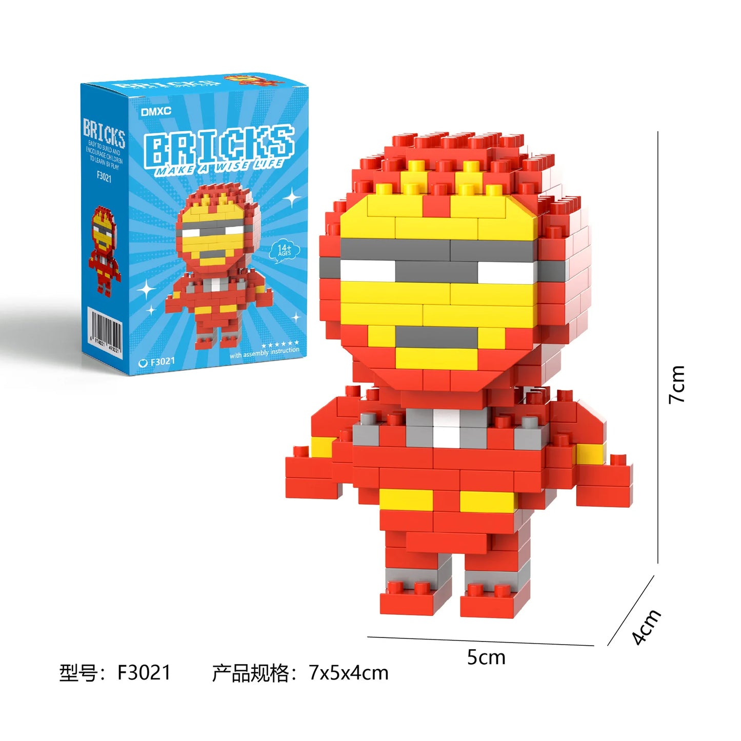Quebra-Cabeça de Blocos Avengers, Spider-Man, Batman, Deadpool | BRICKS (140 a 230 peças)