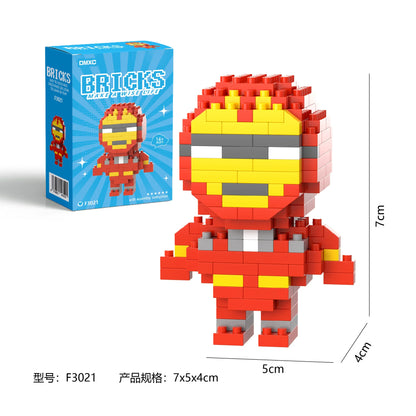 Quebra-Cabeça de Blocos Avengers, Spider-Man, Batman, Deadpool | BRICKS (140 a 230 peças)