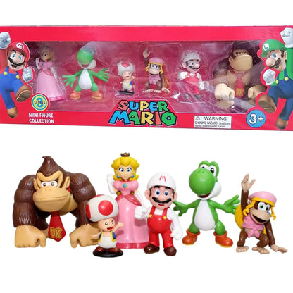 Kit Action Figures Super Mario 6PCS (4-7cm)