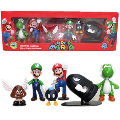 Kit Action Figures Super Mario 6PCS (4-7cm)