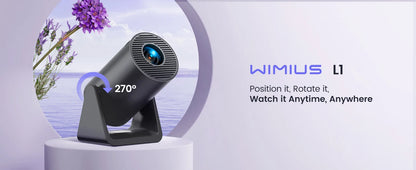 Wimius Projector FullHD 1080P 300 ANSI Android 11 Wifi Bluetooth Projetor Portátil