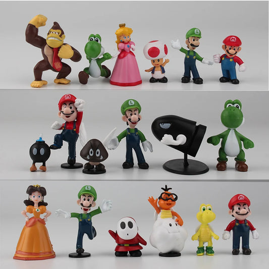 Kit Action Figures Super Mario 6PCS (4-7cm)