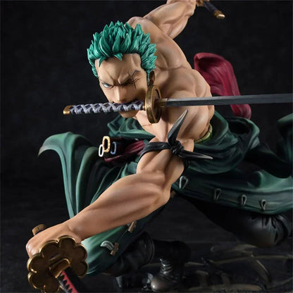 Action Figure One Piece Roronoa Zoro Três Lâminas 10cm